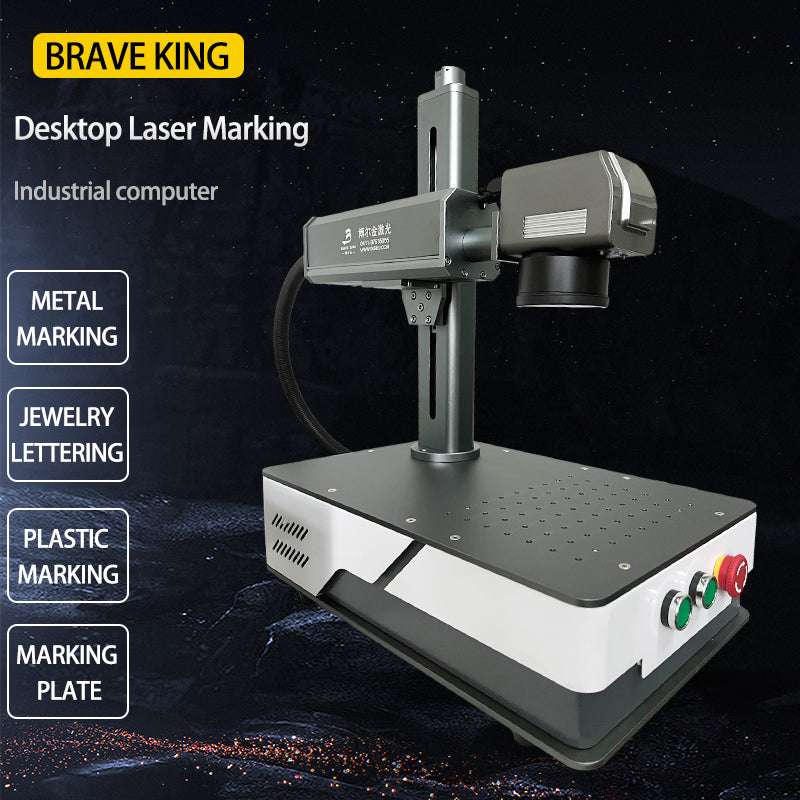 Fiber optic metal laser engraving machine Industrial machinery parts engraving metal product coding trademark production laser marking equipment