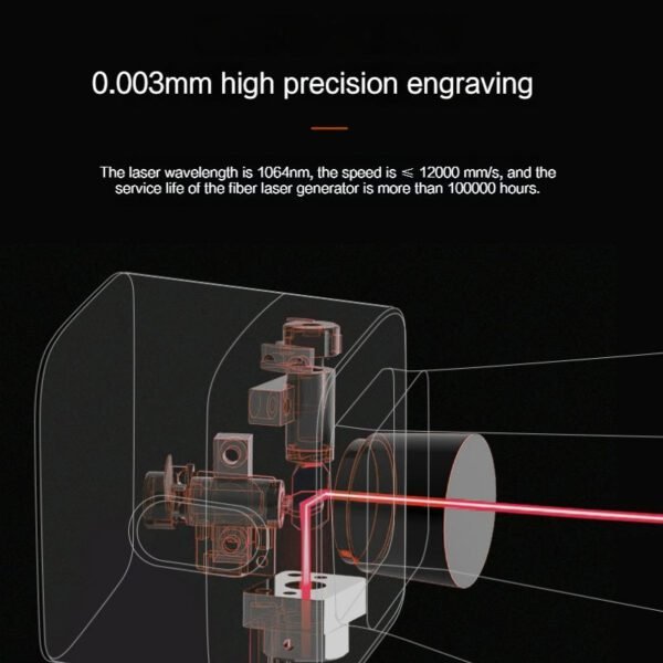 Fiber optic metal laser engraving machine industrial machinery parts engraving metal product coding trademark production laser marking equipment